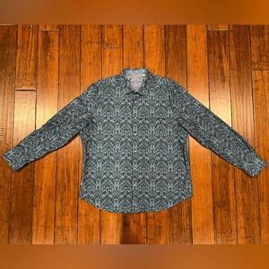 Robert Graham Men's 2XL Highland Blue Classic Fit Long Sleeve Button Down Shirt